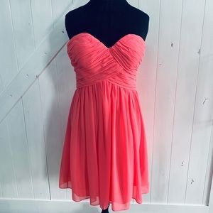 Pink strapless dress
